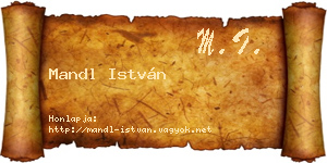 Mandl István névjegykártya