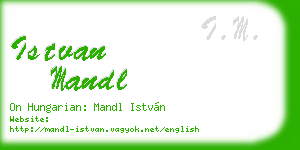 istvan mandl business card