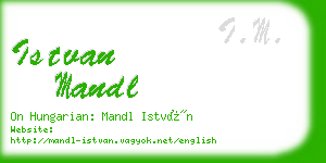 istvan mandl business card